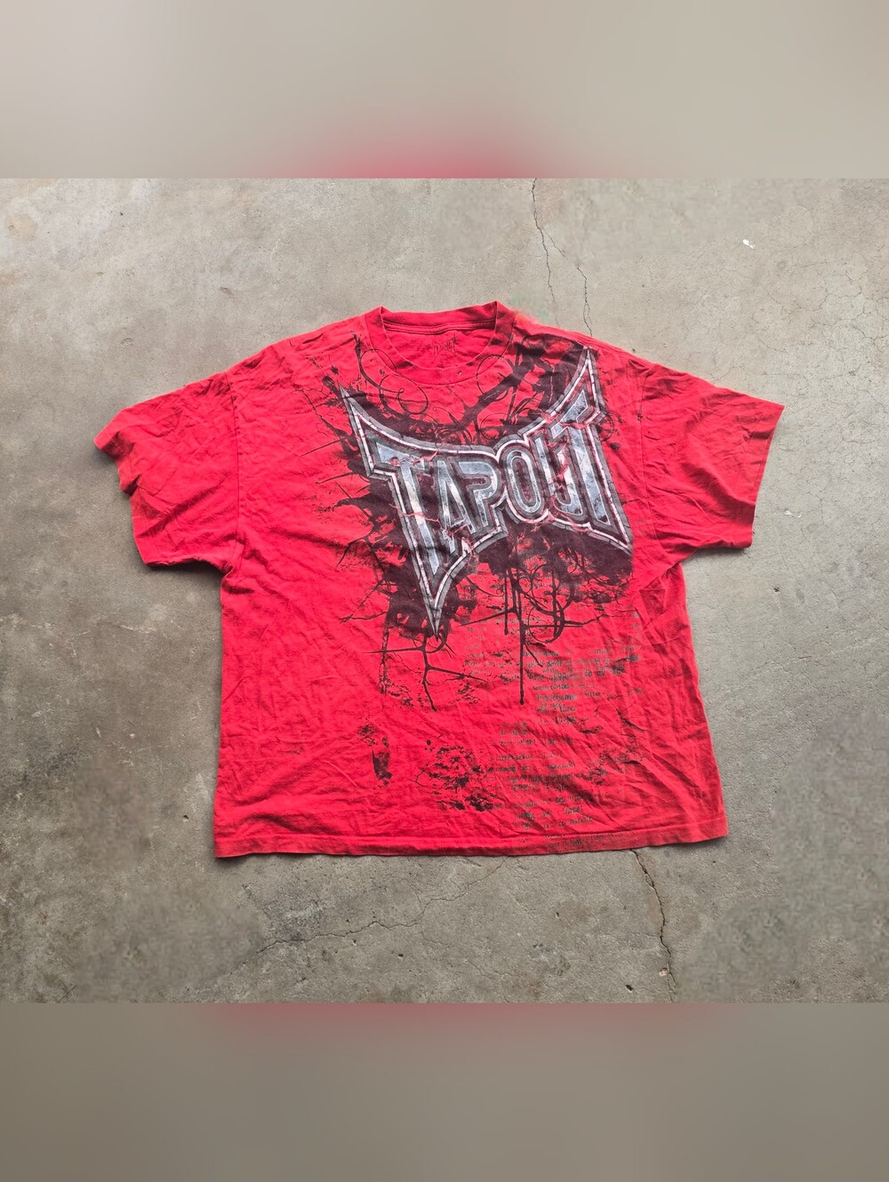 vtg y2k tapout grunge cyber tattoo shirt